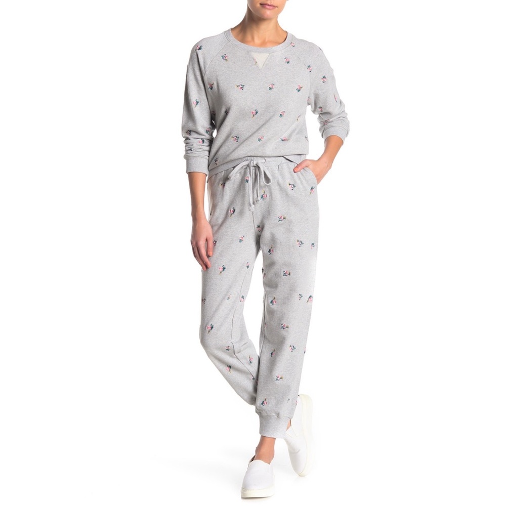 Lucky Brand Set Embroidered Sweatshirt and Joggers